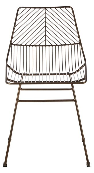 Metalowe krzesło w kolorze brązu District – Premier Housewares