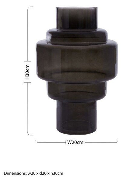 Czarny szklany wazon (wysokość 30 cm) Cayden – Premier Housewares