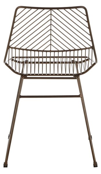 Metalowe krzesło w kolorze brązu District – Premier Housewares