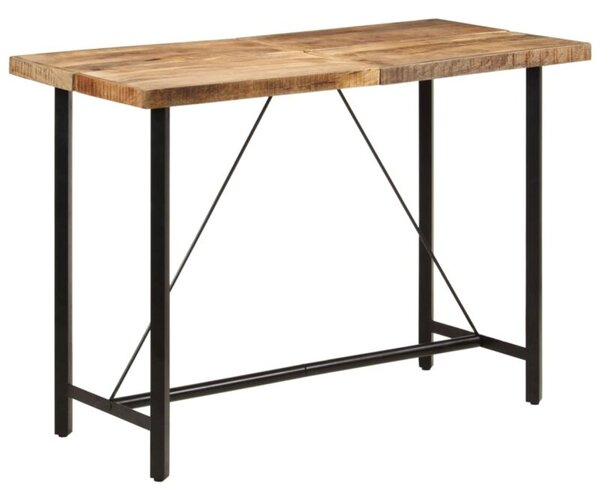 Stolik barowy, 150x70x107 cm, lite drewno mango i żelazo