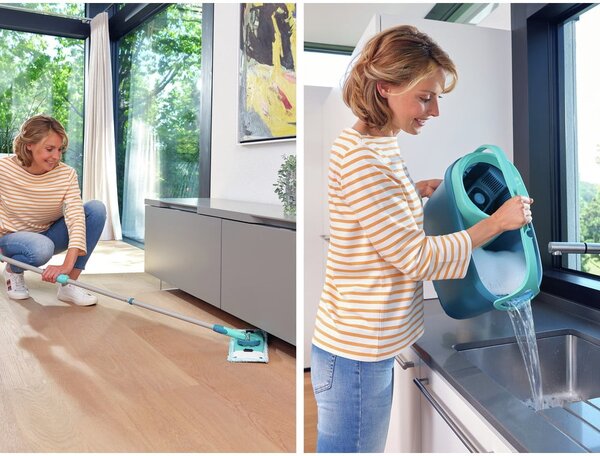 Mop z wiadrem i płynem do mycia podłóg Clean Twist M Ergo – LEIFHEIT