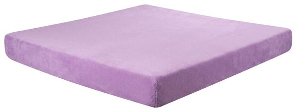 Napinane prześcieradło z mikropluszu fioletowe 90 x 200 cm