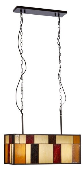 Metalowa lampa wisząca ze szklanym kloszem Waldorf – Premier Housewares