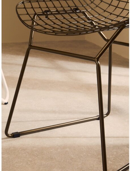 Metalowe krzesło w kolorze brązu District – Premier Housewares
