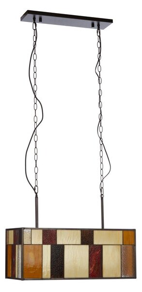Metalowa lampa wisząca ze szklanym kloszem Waldorf – Premier Housewares