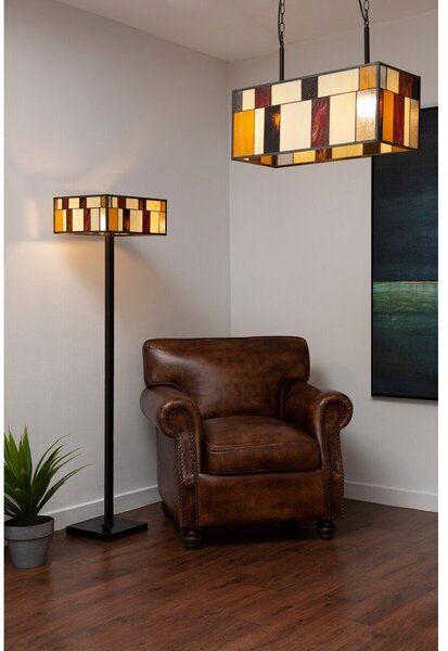 Metalowa lampa wisząca ze szklanym kloszem Waldorf – Premier Housewares