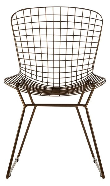 Metalowe krzesło w kolorze brązu District – Premier Housewares