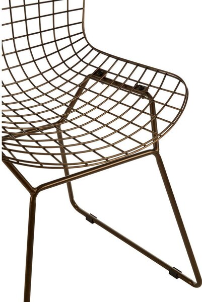 Metalowe krzesło w kolorze brązu District – Premier Housewares