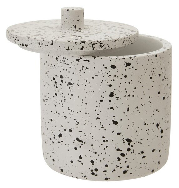 Kremowy betonowy organizer łazienkowy na waciki Mozie – Premier Housewares