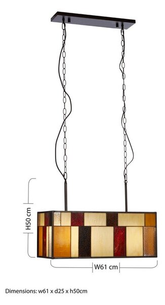Metalowa lampa wisząca ze szklanym kloszem Waldorf – Premier Housewares