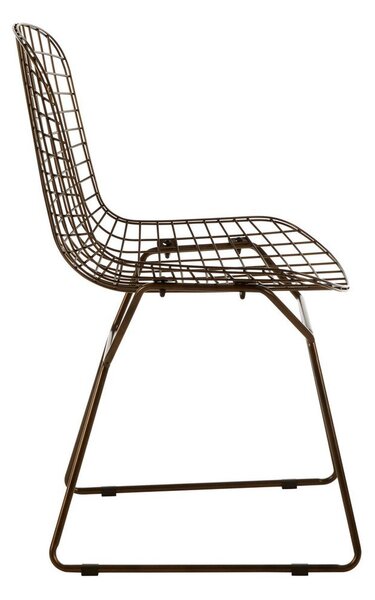 Metalowe krzesło w kolorze brązu District – Premier Housewares