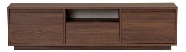 Szafka pod TV w dekorze orzecha w ciemnym naturalnym kolorze 160x42x30 cm Sentinel – Kalune Design