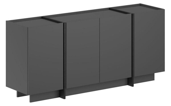 Antracytowa komoda z otworem na kable 180x80x45 cm Dorma – Kalune Design