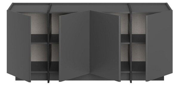 Antracytowa komoda z otworem na kable 180x80x45 cm Dorma – Kalune Design