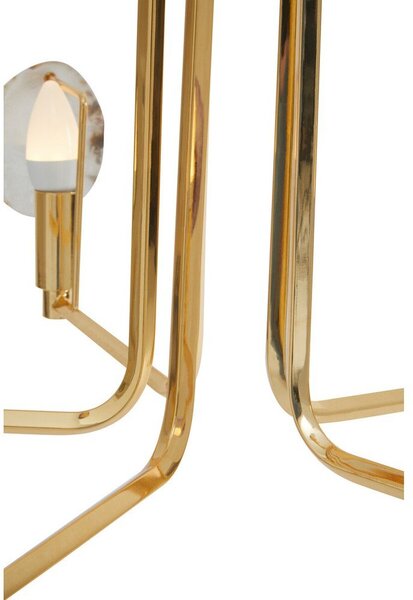 Metalowa lampa wisząca w kolorze złota Glamour – Premier Housewares