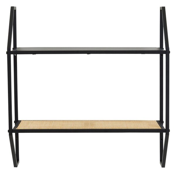 Czarna/w naturalnym kolorze wielopoziomowa metalowa półka 61 cm Depok – Premier Housewares