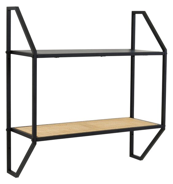 Czarna/w naturalnym kolorze wielopoziomowa metalowa półka 61 cm Depok – Premier Housewares