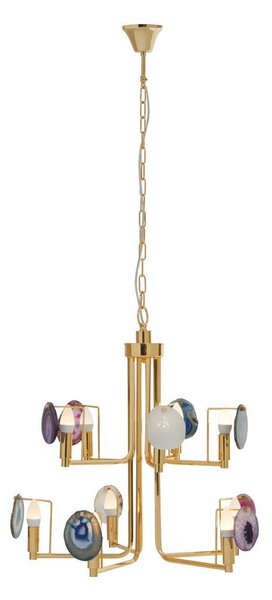 Metalowa lampa wisząca w kolorze złota Glamour – Premier Housewares