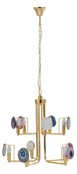 Metalowa lampa wisząca w kolorze złota Glamour – Premier Housewares
