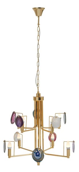 Metalowa lampa wisząca w kolorze złota Glamour – Premier Housewares