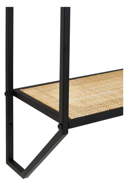 Czarna/w naturalnym kolorze wielopoziomowa metalowa półka 61 cm Depok – Premier Housewares