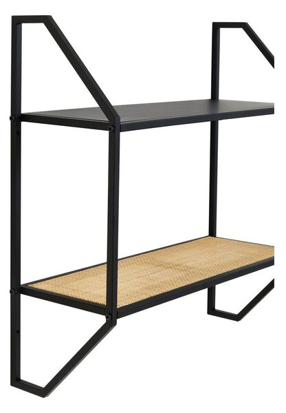 Czarna/w naturalnym kolorze wielopoziomowa metalowa półka 61 cm Depok – Premier Housewares