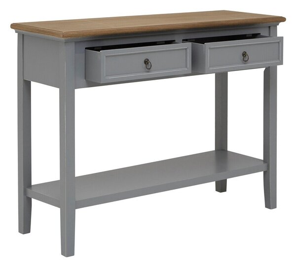 Szara konsola z litego drewna paulowni 34,5x99 cm Henley – Premier Housewares