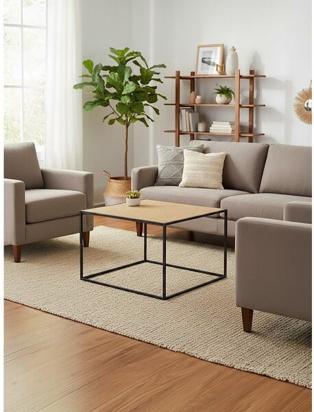 Rattanowy stolik w naturalnym kolorze 60x60 cm Depok – Premier Housewares