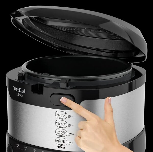 Fry Uno Frytkownica, czarna/niezależna stal TEFAL FF215D30