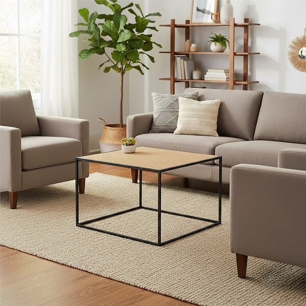 Rattanowy stolik w naturalnym kolorze 60x60 cm Depok – Premier Housewares