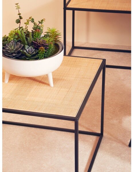 Rattanowy stolik w naturalnym kolorze 60x60 cm Depok – Premier Housewares