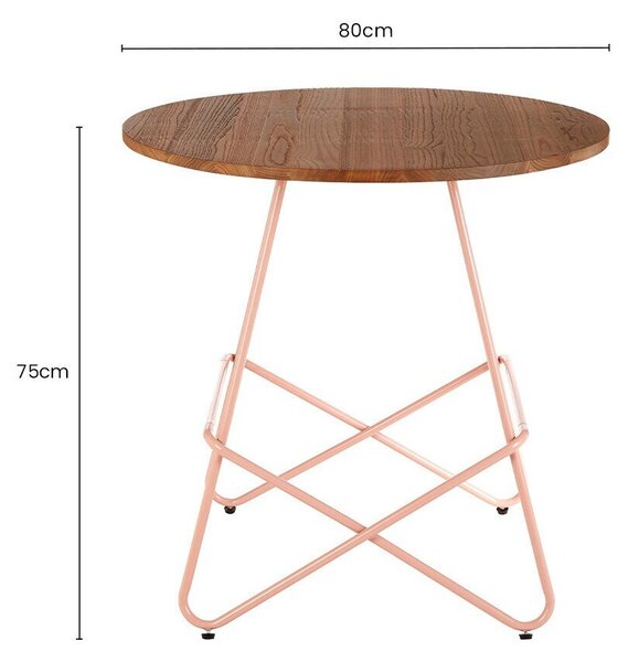 Okrągły stół z litego drewna wiązu ø 80 cm District – Premier Housewares