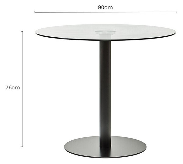 Okrągły stół ze szklanym blatem ø 90 cm Metropolitan – Premier Housewares