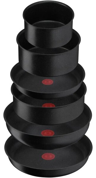 Ingenio Black Stone Zestaw naczyń, 7 szt. TEFAL L3998702