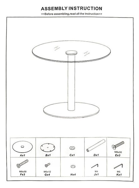Okrągły stół ze szklanym blatem ø 90 cm Metropolitan – Premier Housewares