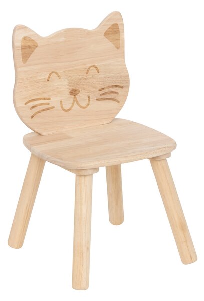 Drewniane krzesełko dla dzieci kotek CAT, 30 x 28 x 50 cm