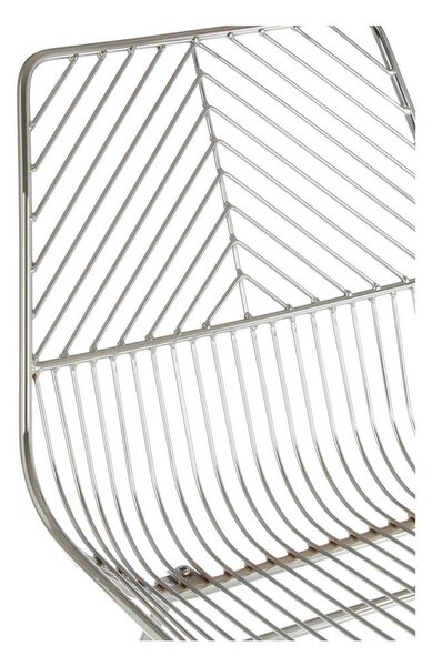 Metalowe krzesło w kolorze srebra District – Premier Housewares