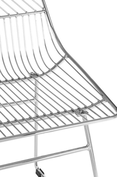 Metalowe krzesło w kolorze srebra District – Premier Housewares