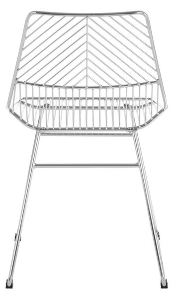 Metalowe krzesło w kolorze srebra District – Premier Housewares