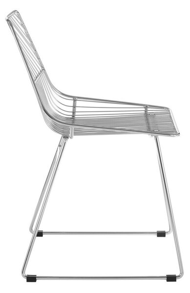 Metalowe krzesło w kolorze srebra District – Premier Housewares