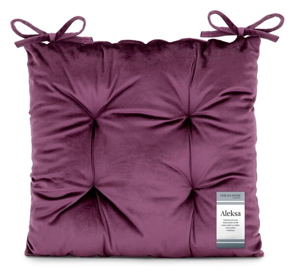 Aksamitna poduszka na krzesło 40x40 cm Aleksa – Restilo