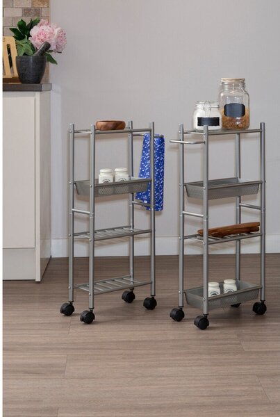 Metalowy barek na kółkach 16x40 cm Dara – Premier Housewares