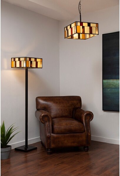 Metalowa lampa wisząca ze szklanym kloszem Waldorf – Premier Housewares