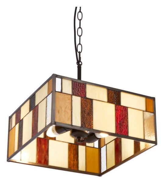 Metalowa lampa wisząca ze szklanym kloszem Waldorf – Premier Housewares