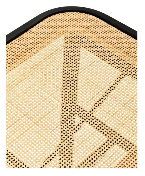Czarna/w naturalnym kolorze rattanowa ławka Depok – Premier Housewares