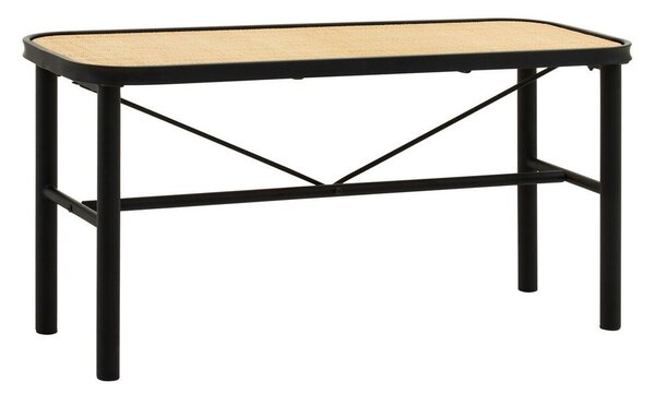 Czarna/w naturalnym kolorze rattanowa ławka Depok – Premier Housewares