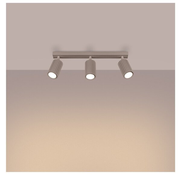 Szarobrązowa metalowa lampa punktowa 6,5x45 cm Gleam – Sollux