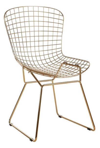 Metalowe krzesło w kolorze złota District – Premier Housewares