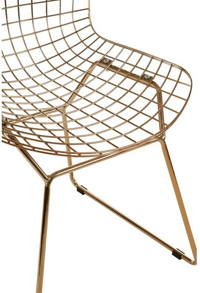 Metalowe krzesło w kolorze złota District – Premier Housewares