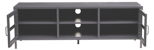 Szara stalowa szafka pod TV 150x50x45 cm Acier – Premier Housewares